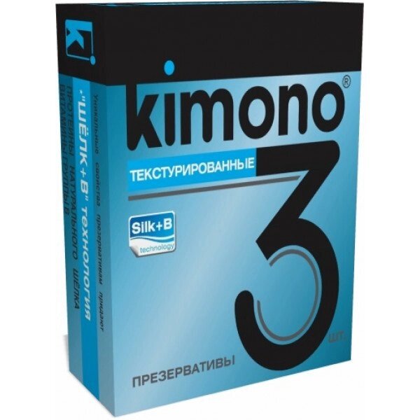 Презервативы KIMONO (текстурированные) 3 шт. от компании Секс шоп "More Amore" - фото 1