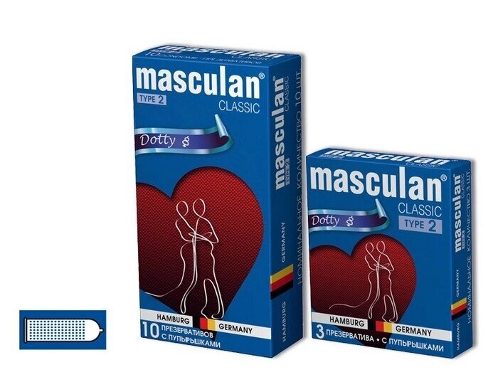 Презервативы MASCULAN 2 CLASSIC №10 (с пупырышками) 10 шт. от компании Секс шоп "More Amore" - фото 1