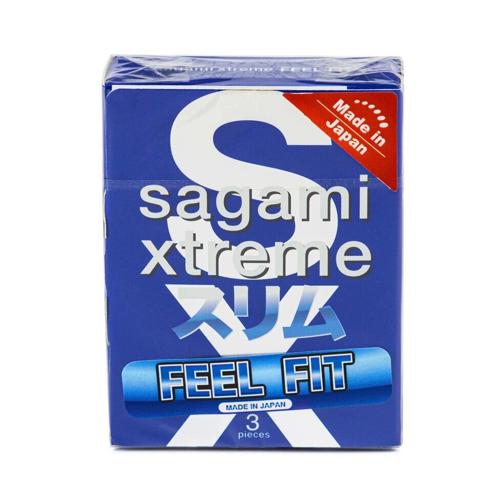 Презервативы Sagami extreme feel fit 3 шт. от компании Секс шоп "More Amore" - фото 1