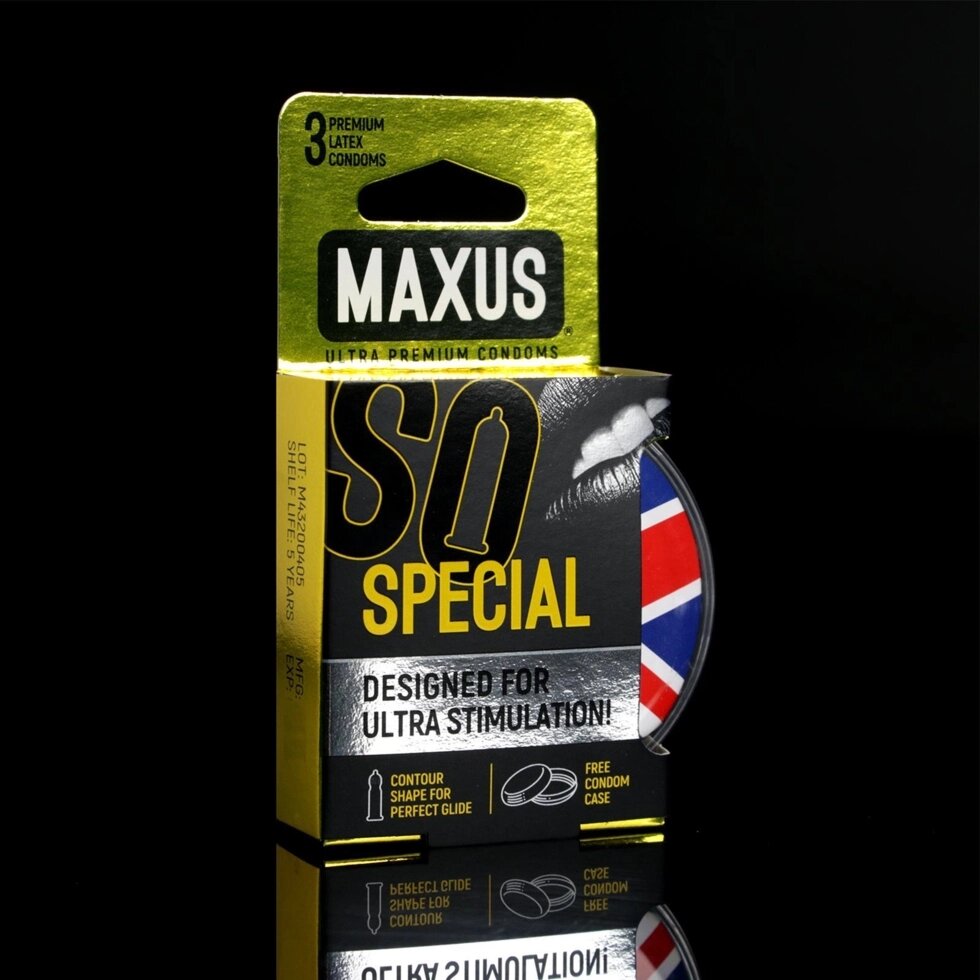 Презервативы точечно-ребристые MAXUS AIR Special, 3 шт. от компании Секс шоп "More Amore" - фото 1