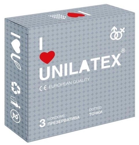 Презервативы Unilatex Dotted/точечные, 3 шт. от компании Секс шоп "More Amore" - фото 1
