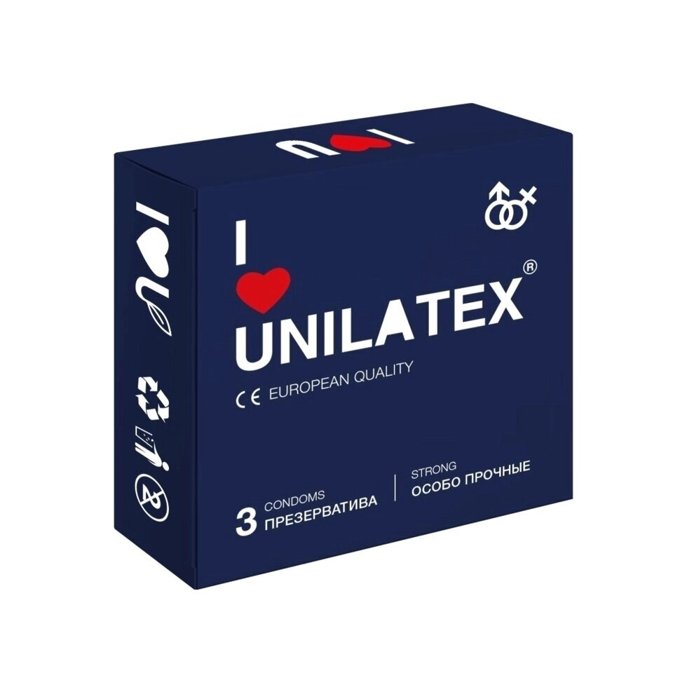 Презервативы Unilatex Extra Strong/особо прочные, 3 шт. от компании Секс шоп "More Amore" - фото 1