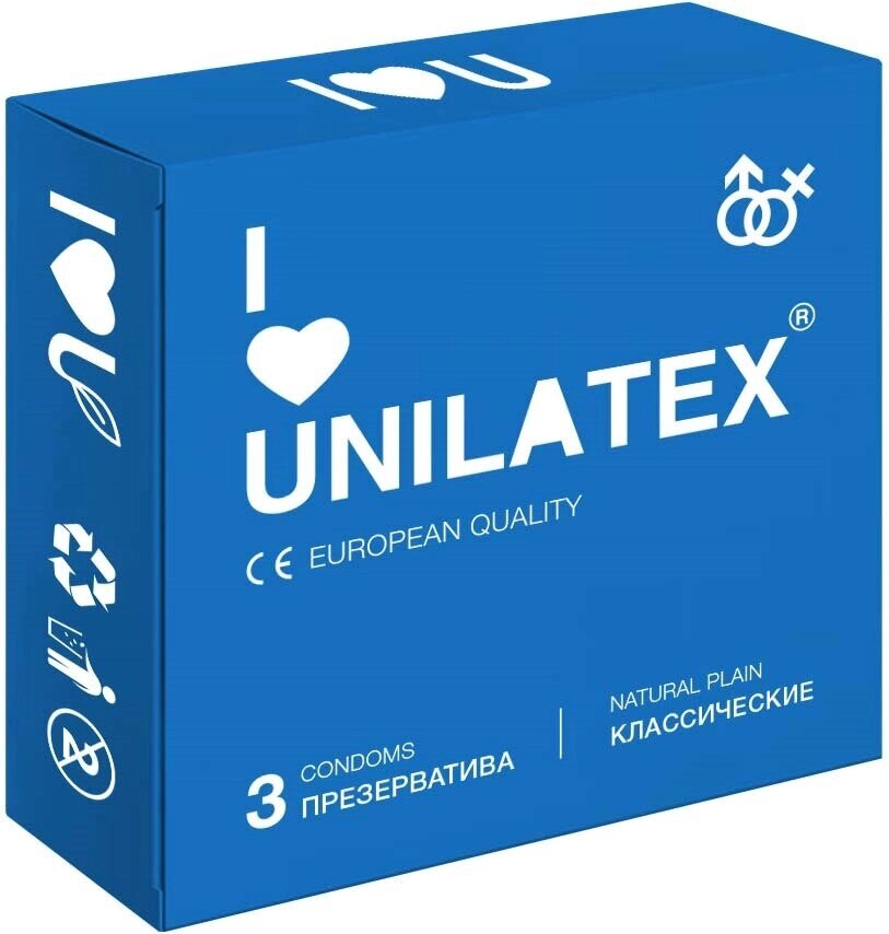 Презервативы Unilatex Natural Plain/классические, 3 шт от компании Секс шоп "More Amore" - фото 1