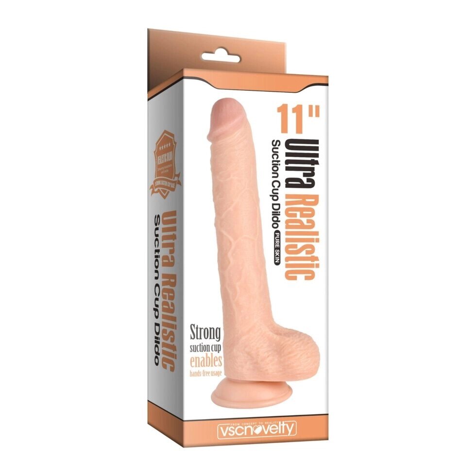 Реалистичный фаллоимитатор на присоске (28 см.) от компании Секс шоп "More Amore" - фото 1