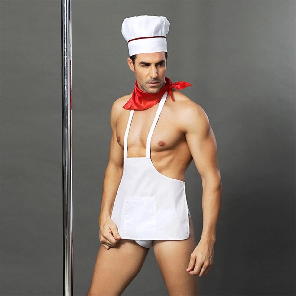 Ролевой костюм "Hot cook" (фартук, шарф, шапка) от компании Секс шоп "More Amore" - фото 1