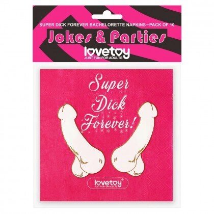 Салфетки для вечеринки Super Dick Forever (10 шт) от компании Секс шоп "More Amore" - фото 1