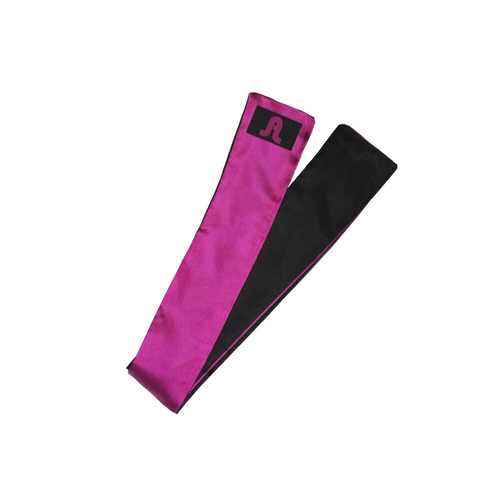 Сатиновая лента розово-черная Adrien lastic от компании Секс шоп "More Amore" - фото 1