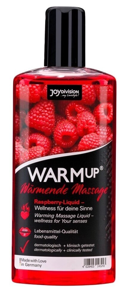 Съедобный массажный гель Joy Division WARMup со вкусом малины 150 мл. от компании Секс шоп "More Amore" - фото 1