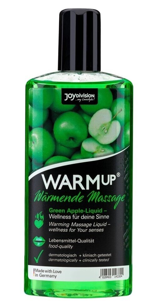 Съедобный массажный гель Joy Division WARMup со вкусом зелёного яблока (150 мл.) от компании Секс шоп "More Amore" - фото 1