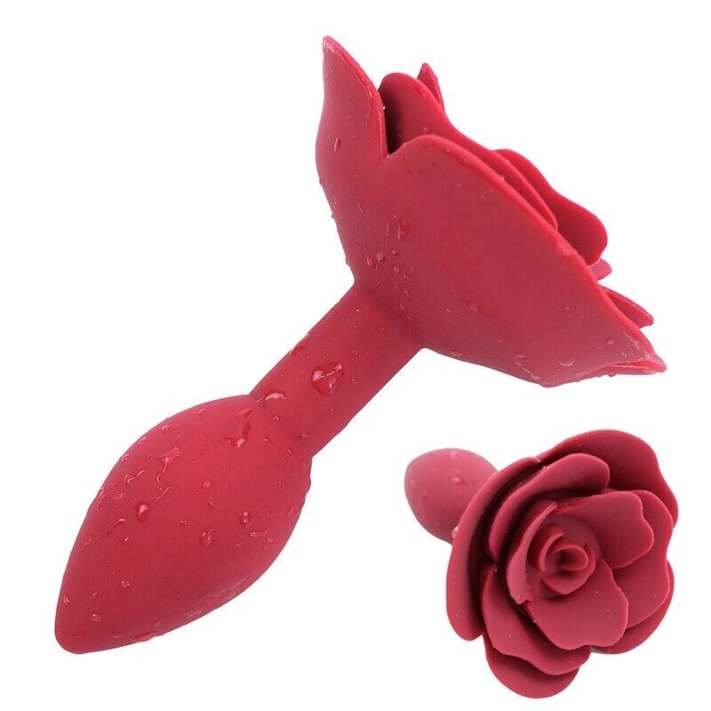 Силиконовый анальный плаг Red rose от компании Секс шоп "More Amore" - фото 1