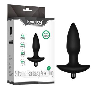 Силиконовый анальный плаг с вибрацией - Fantasy Anal Plug