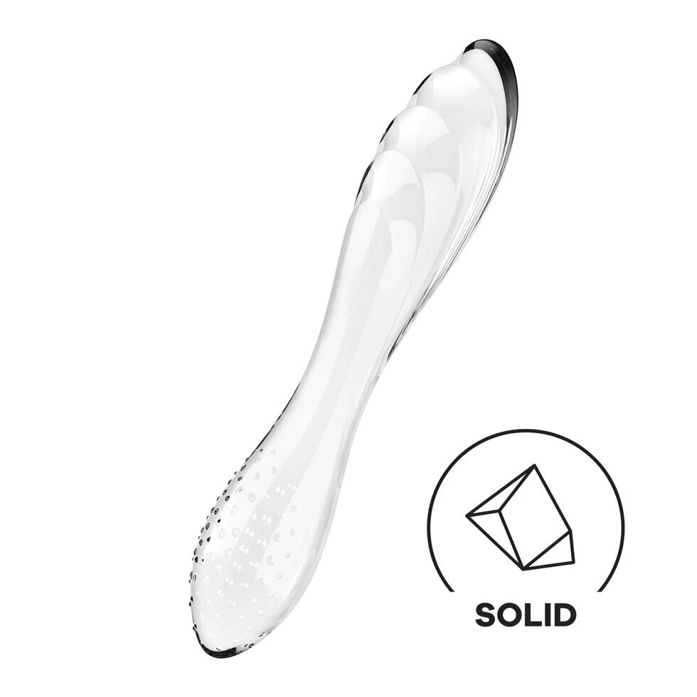 Стеклянный фаллоимитатор Satisfyer Dazzling Crystal прозрачный от компании Секс шоп "More Amore" - фото 1