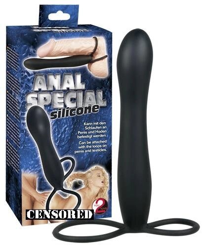 Стимулятор анальный с кольцами для пениса Anal Special Silicone от компании Секс шоп "More Amore" - фото 1