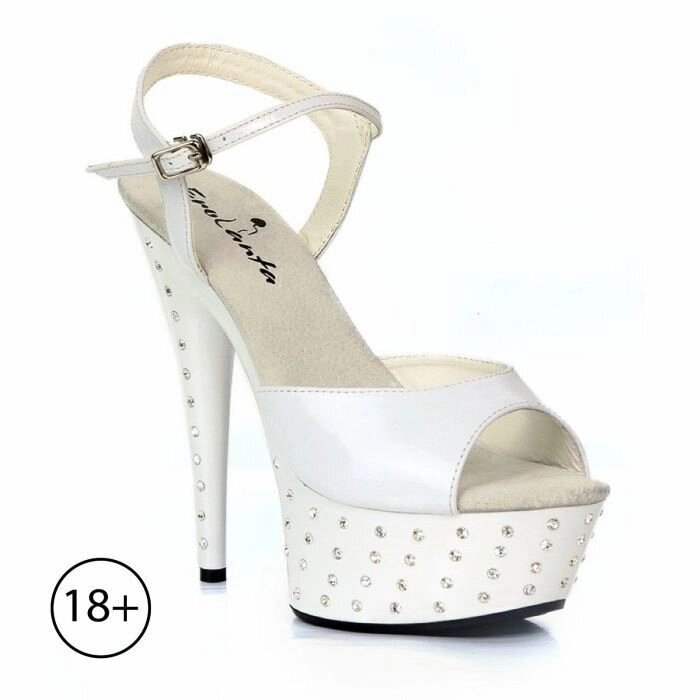 Туфли со стразами "Фелисити", 39 размер, белые от компании Секс шоп "More Amore" - фото 1