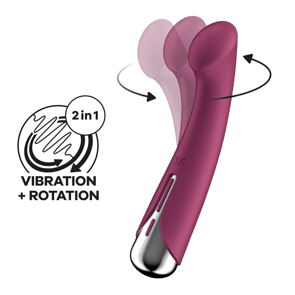 Вибратор для точки G с ротацией Satisfyer Spinning G-Spot 1 красный от компании Секс шоп "More Amore" - фото 1