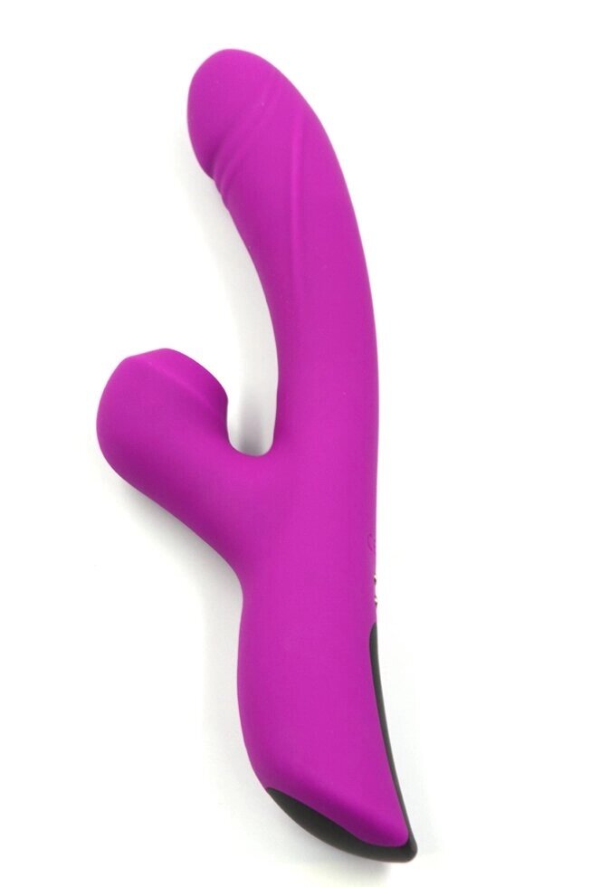 Вибратор фиолетовый на зарядке - 10 функций вибро + 3 функции вакуум стимуляции от компании Секс шоп "More Amore" - фото 1