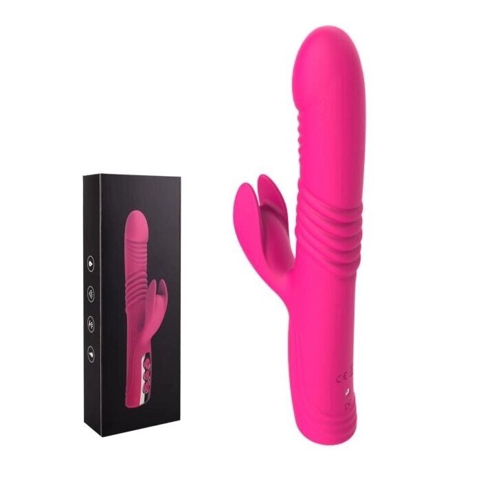 Вибратор-кролик Bunny ears розовый от компании Секс шоп "More Amore" - фото 1