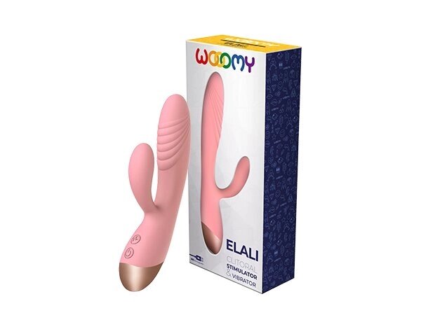 Вибратор-кролик Elali розовый от WOOOMY (18 *3 см.) от компании Секс шоп "More Amore" - фото 1