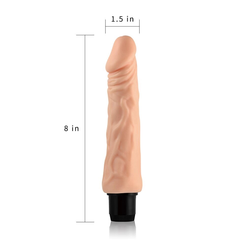 Вибратор реалистик - 20 х 3,8 см. от компании Секс шоп "More Amore" - фото 1
