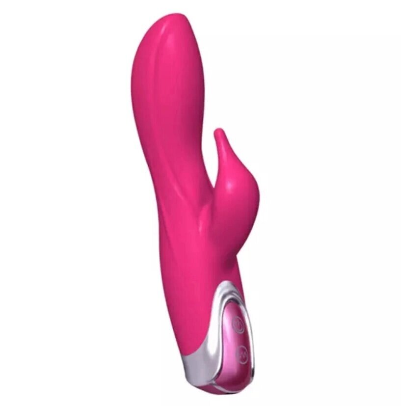 Вибратор с клиторальным стимулятором розовый от компании Секс шоп "More Amore" - фото 1