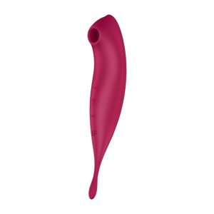 Вибратор с воздушной стимуляцией клитора Satisfyer Twirling Pro+ бордовый (Connect App)