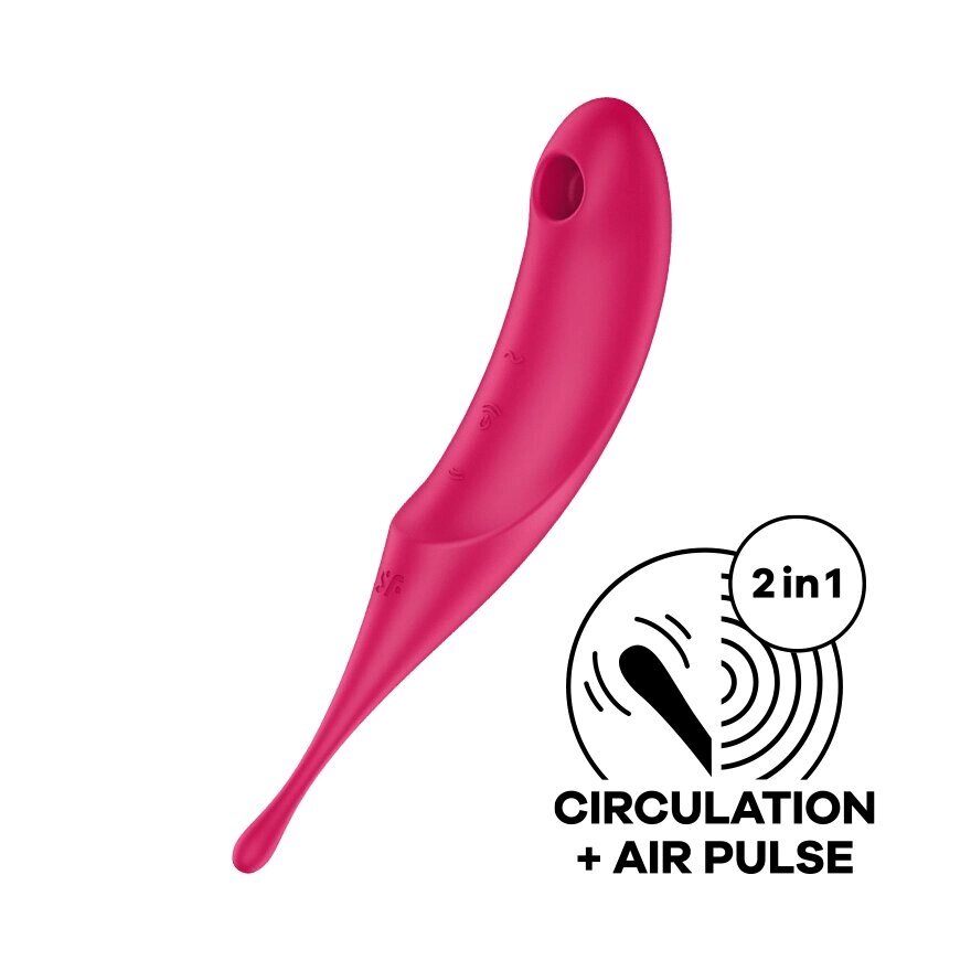 Вибратор с воздушной стимуляцией клитора Satisfyer Twirling Pro красный от компании Секс шоп "More Amore" - фото 1