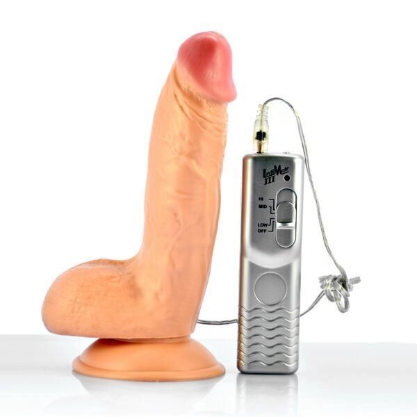 Вибратор серии Enduro blaster на присоске с мошонкой (19 х 4 см.) от компании Секс шоп "More Amore" - фото 1