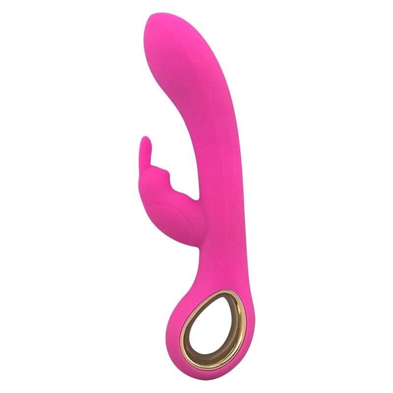 Вибратор со стимуляцией клитора "Rabbit" DINI от Lealso (ярко-розовый) от компании Секс шоп "More Amore" - фото 1