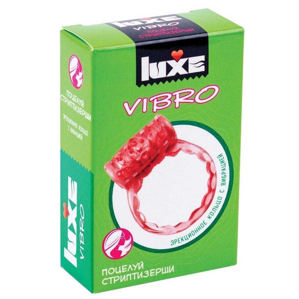 Виброкольцо LUXE VIBRO Поцелуй стриптизёрши (+ презерватив) от компании Секс шоп "More Amore" - фото 1