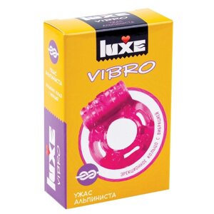 Виброкольцо LUXE VIBRO Ужас альпиниста (презерватив)