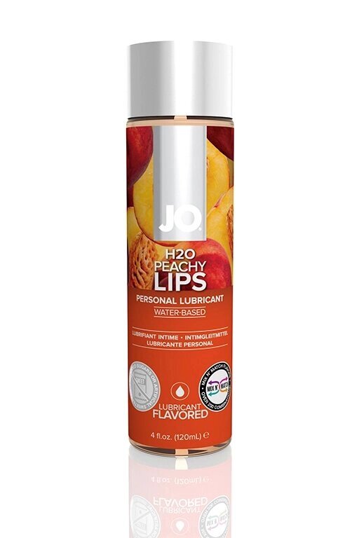 Вкусовой лубрикант "Сочный персик" / JO Flavored Peachy Lips 4 oz - 120 мл. от компании Секс шоп "More Amore" - фото 1
