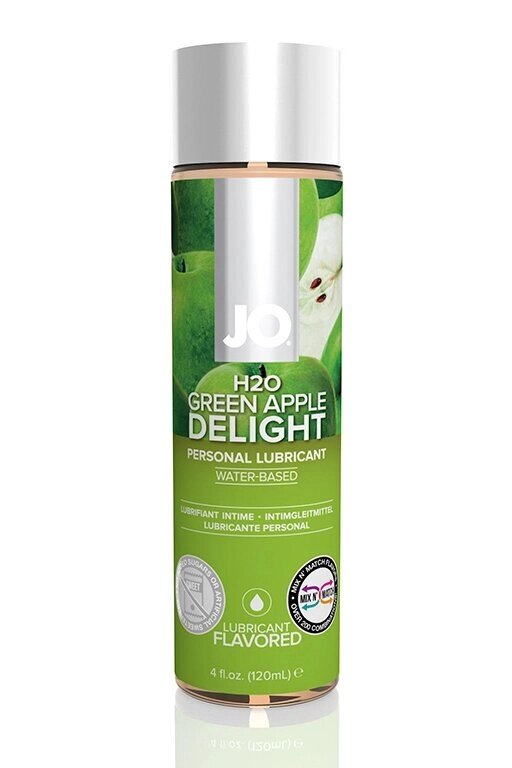 Вкусовой лубрикант "Зеленое яблоко" / JO Flavored  Green Apple H2O 4oz - 120 мл. от компании Секс шоп "More Amore" - фото 1