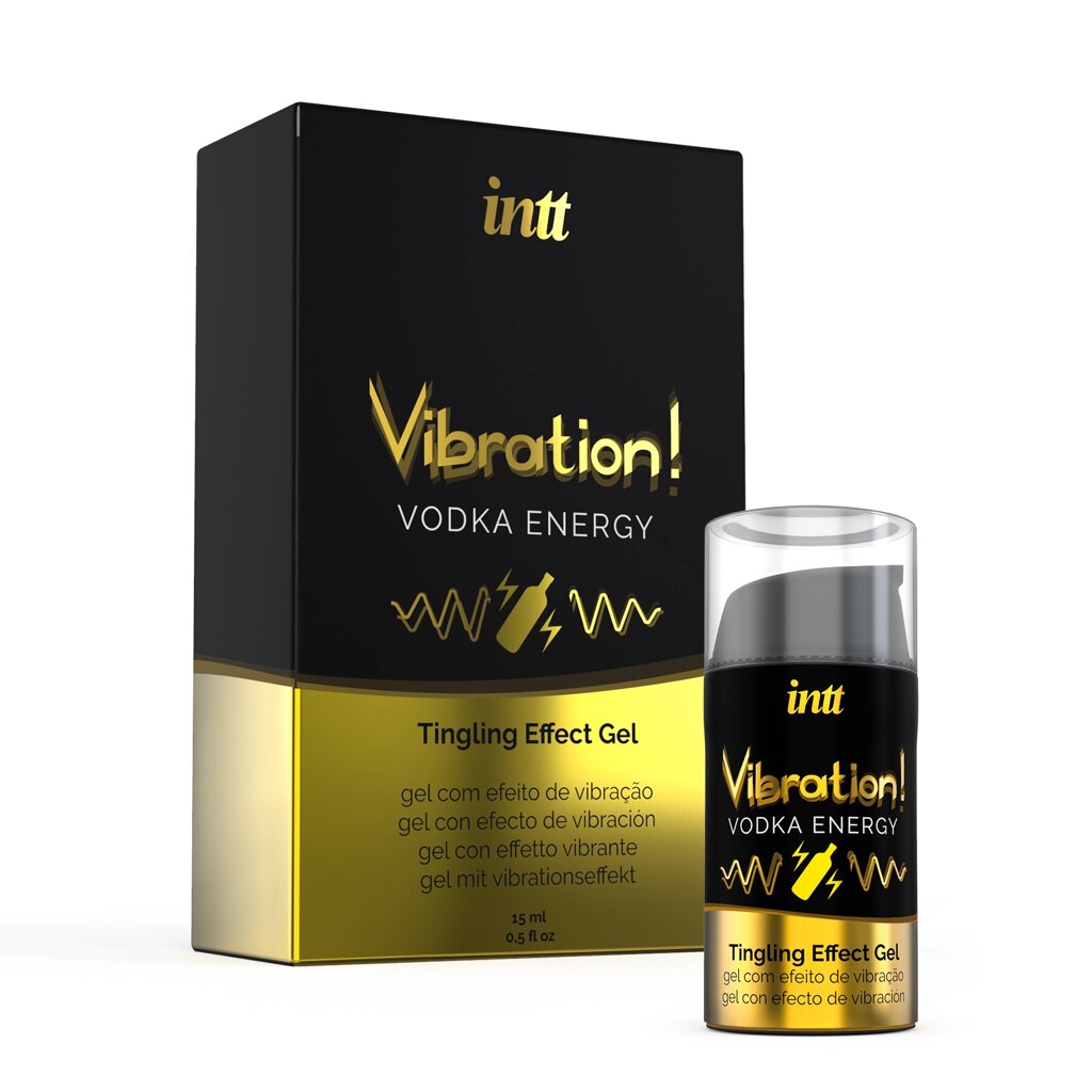 Возбуждающий гель с эффектом вибрации Vibration! Vodka energy (15 мл.) от INTT от компании Секс шоп "More Amore" - фото 1