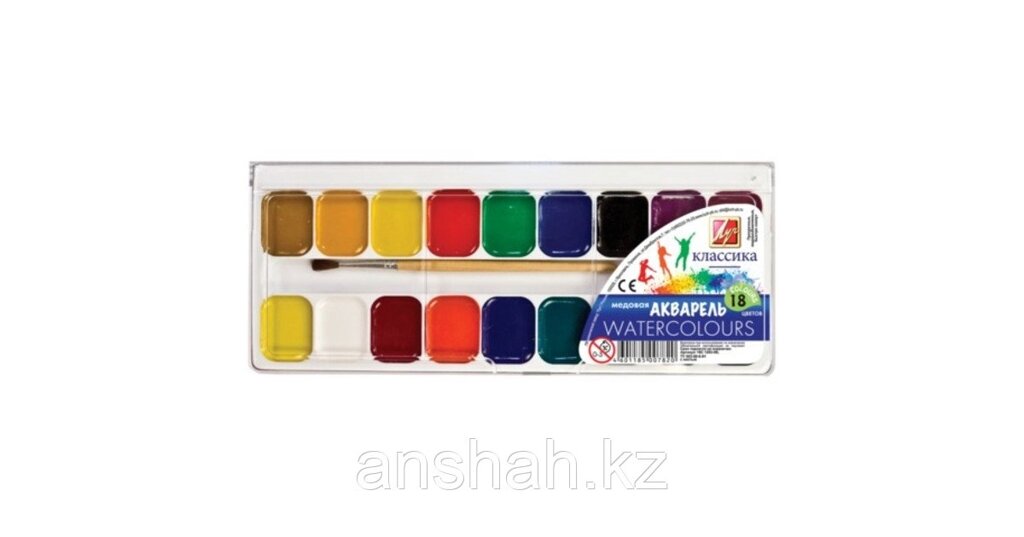 Краски Акварель Луч 18 цветов (40 шт) от компании ИП Оптовая компания Anshah - фото 1
