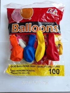 Однотонные цветные шарики "Balloons", 100шт