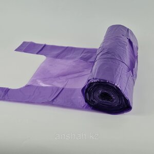 Пакет-майка, однотонный, фиолетовый, в рулоне, 500 гр