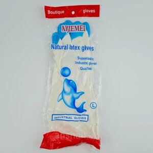Перчатки латексные Gloves особо прочные "Дельфин"300 шт)