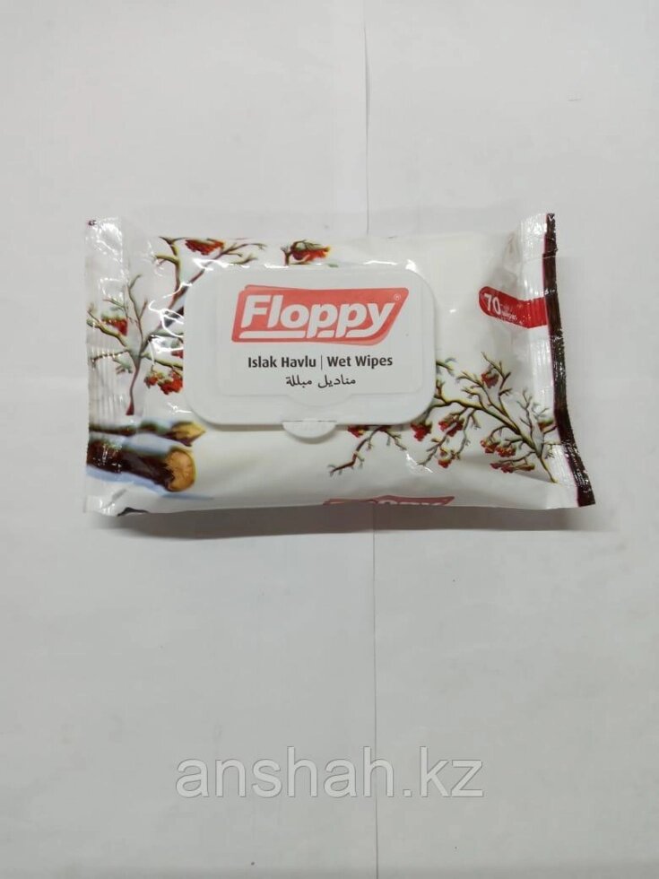 Влажные салфетки "Floppy", 70 шт от компании ИП Оптовая компания Anshah - фото 1