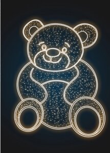 Фасадное панно световое Медведь - COM 05
