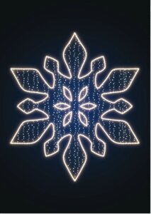 Снежинка световая новогодняя - KT 16