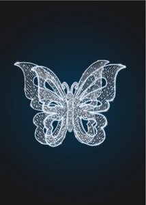 Световая фотозона Бабочка - 3D ST 45
