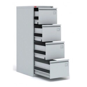 Шкаф картотечный металлический (картотека) для хранения документов КР-4, 4 ящика