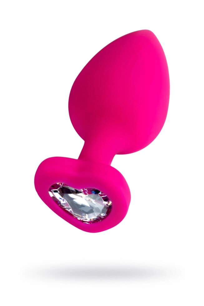 Анальная втулка ToDo by Toyfa Diamond Heart, водонепроницаемая, силикон, розовая, 9,5 см, Ø 4 см от компании Оптовая компания "Sex Opt" - фото 1
