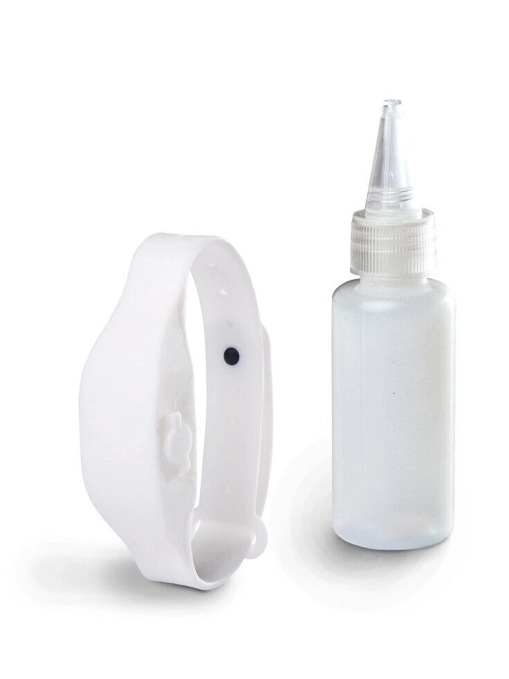 Антисептический браслет для рук с дозатором - белый от компании Оптовая компания "Sex Opt" - фото 1