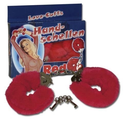 BDSM Наручники Hand Schellen красный от компании Оптовая компания "Sex Opt" - фото 1