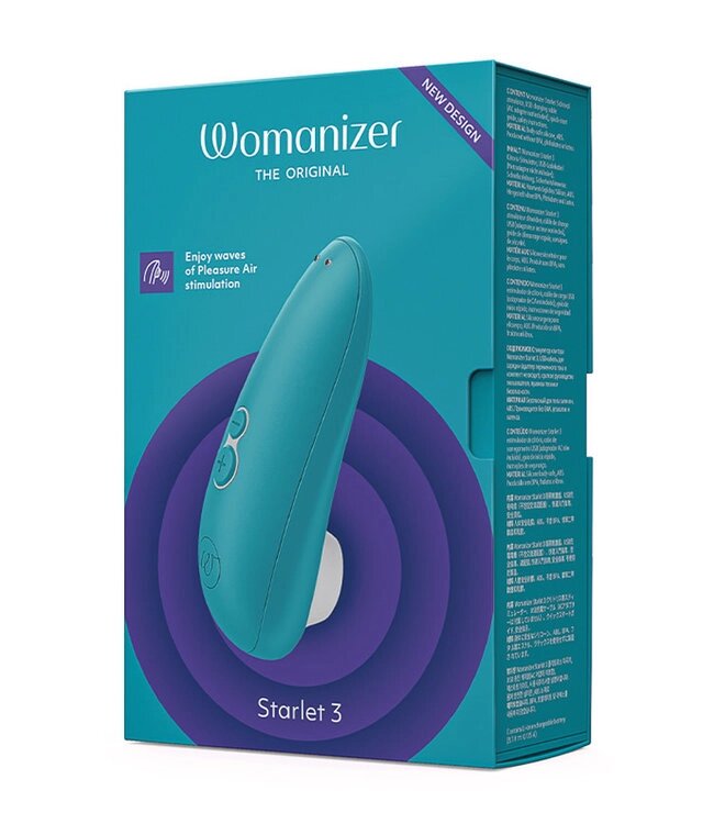 Бесконтактный клиторальный стимулятор Womanizer Starlet 3 бирюзовый от компании Оптовая компания "Sex Opt" - фото 1
