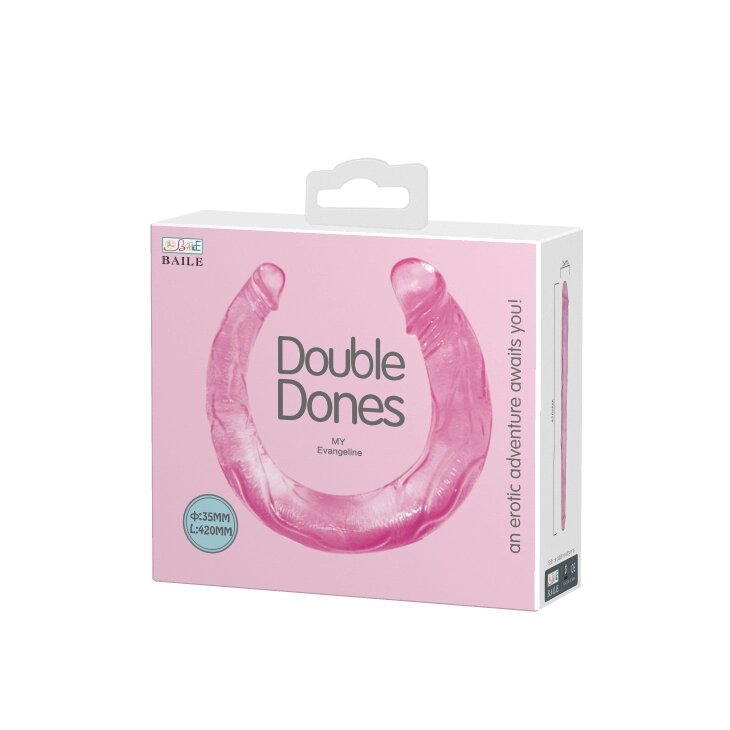 Двойной фаллоимитатор Double dong розовый от компании Оптовая компания "Sex Opt" - фото 1