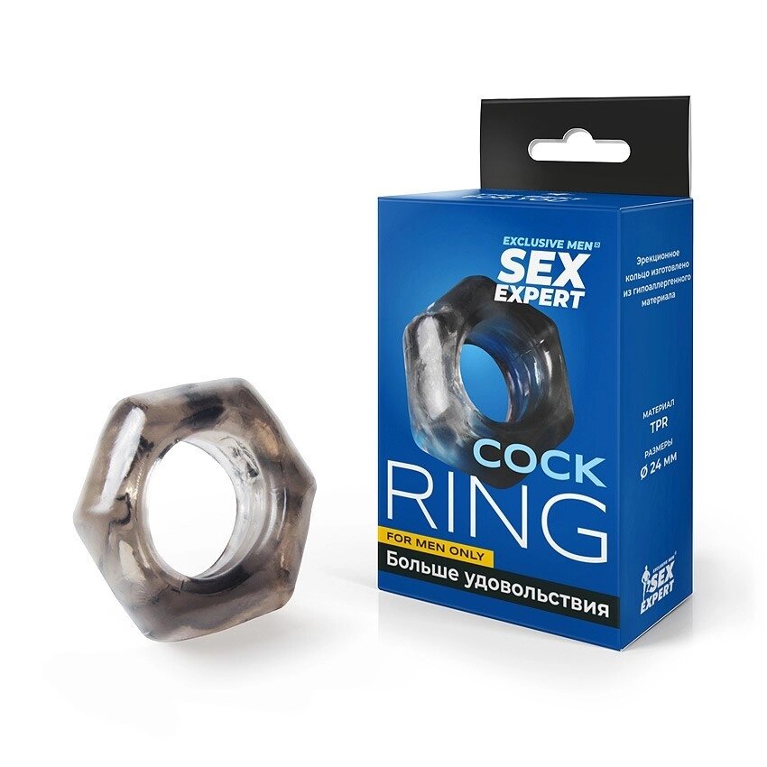 Эрекционное кольцо (многоугольник) Sex expert от компании Оптовая компания "Sex Opt" - фото 1
