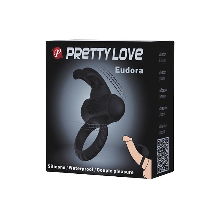 Эрекционное кольцо с вибрацией и доп. стимуляцией Eudora от компании Оптовая компания "Sex Opt" - фото 1