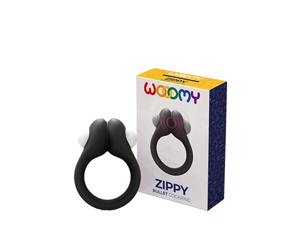 Эрекционное кольцо с вибрацией Zippy от WOOOMY (6 *3 см.) от компании Оптовая компания "Sex Opt" - фото 1